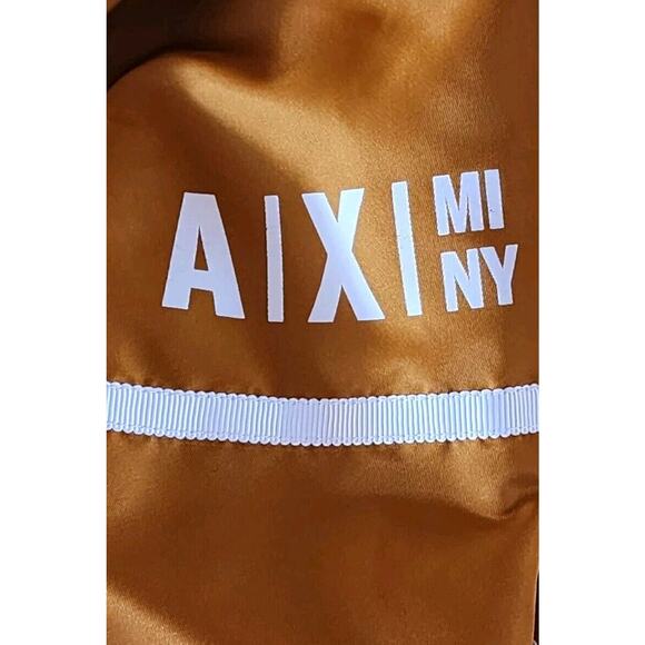 A/X ARMANI EXCHANGE Men's Zip Up Stripe Detail Hooded Jacket Buckthorn Brown LG - Picture 6 of 7